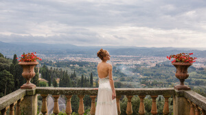 Model overlooking Florence, Italy from Belmond Hotels Villa San Michele property